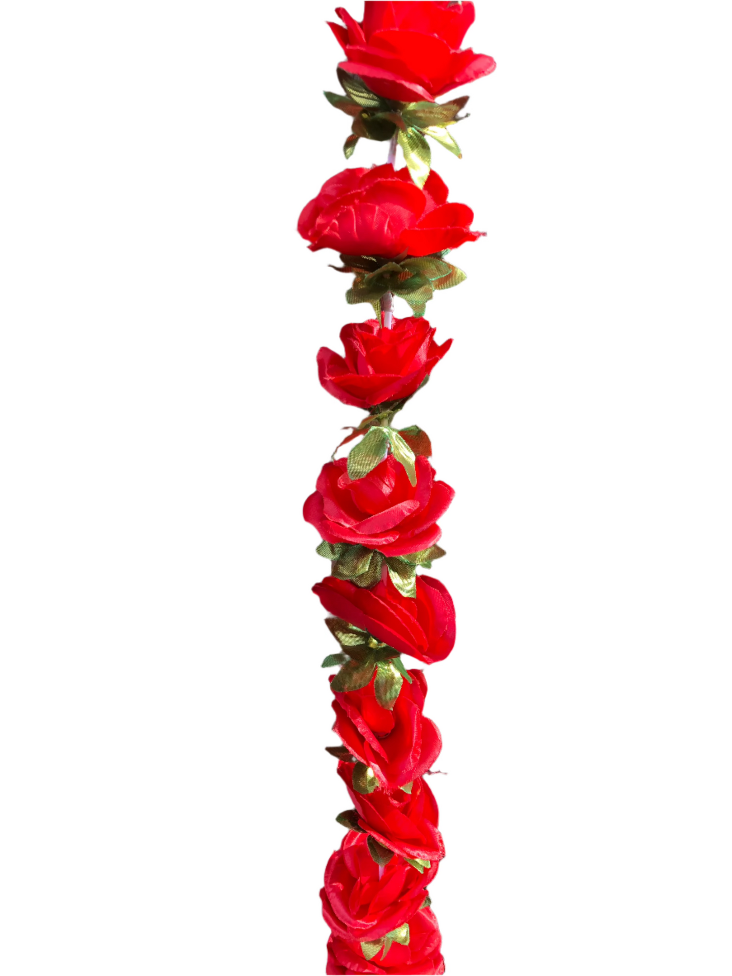 Plain Red Artificial Rose Flower Garlands R010 – 2 Pack (6ft) | Indian & Pakistani Wedding, Haldi, Mehndi, Sangeet & Festival Décor