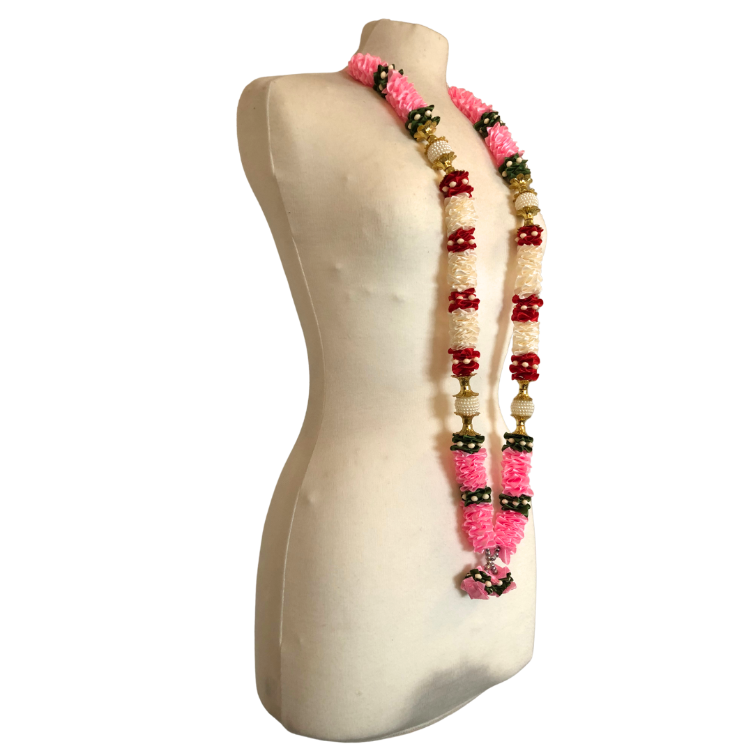 Milni Haar MH023 - Artificial Satin Ribbon Flower Neck Garland (60cm) | Indian & Pakistani Wedding Ceremony