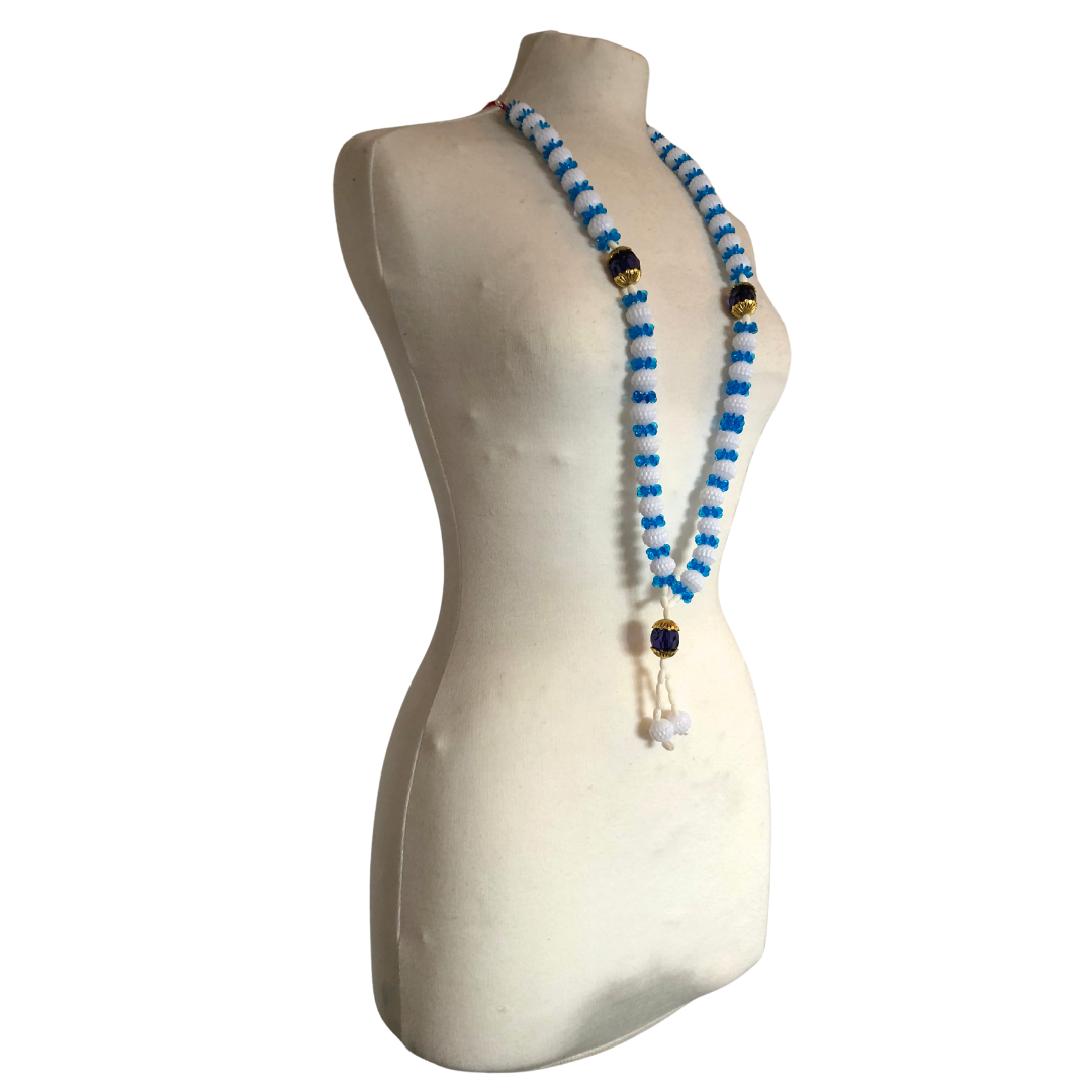 Milni Haar MH029 – Blue Neck Garland (60cm) | Indian & Pakistani Wedding Ceremony