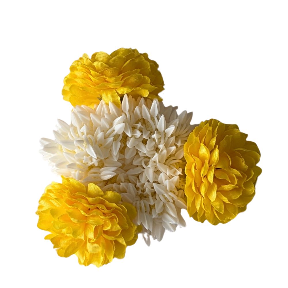 Gajra Hair Accessory – Yellow – Bridal Juda & Wrist Flower