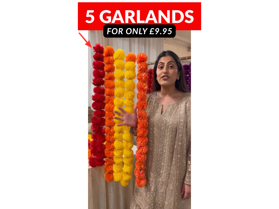 Artificial Flower Garlands – 5 Strings for Only £9.95 🌼