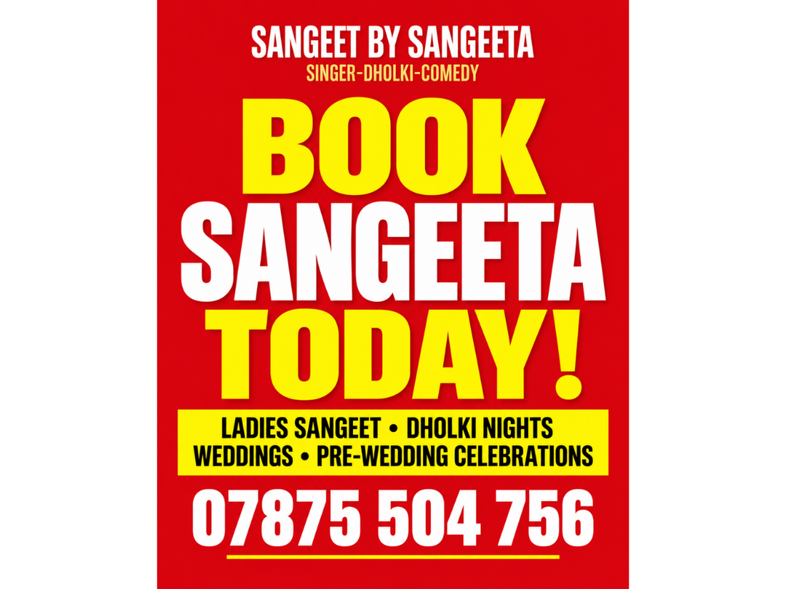 Book Sangeeta for Your Ladies Sangeet, Dholki Night or Pre-Wedding Celebration