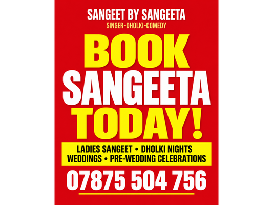 Book Sangeeta for Your Ladies Sangeet, Dholki Night or Pre-Wedding Celebration