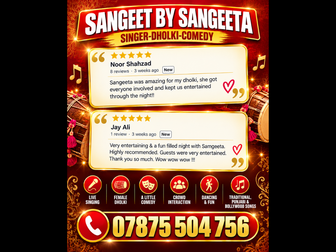 ⭐⭐⭐⭐⭐ Two Reviews, One Message – Sangeeta Knows How to Get the Party Going! 🥁🎤