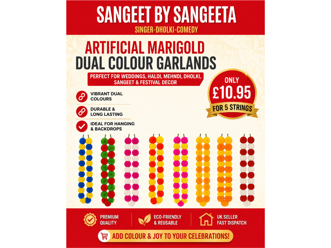 Add Colour to Every Celebration with Artificial Dual Colour Marigold Garlands