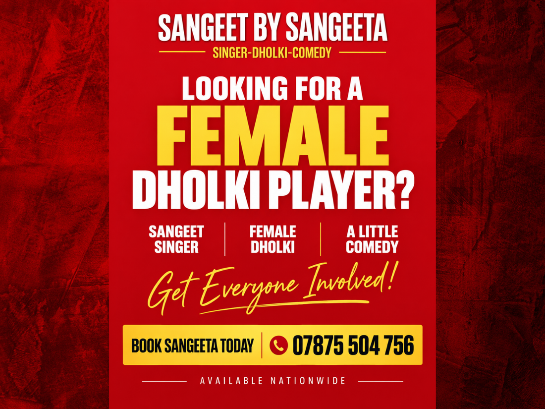 🥁 Looking for a Female Dholki Player and Sangeet Singer? Meet Sangeeta! 🎤