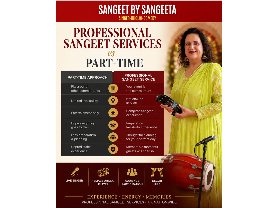Professional Sangeet Services vs Part-Time Entertainment: Why the Difference Matters