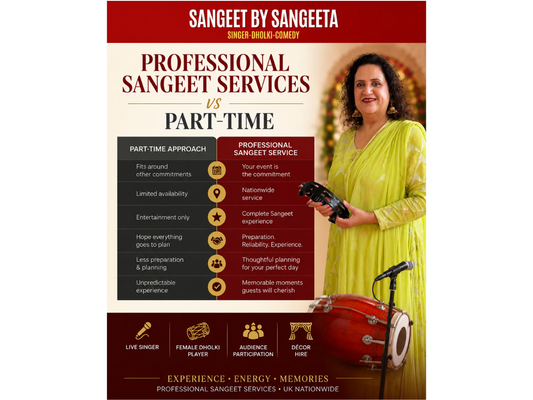 Professional Sangeet Services vs Part-Time Entertainment: Why the Difference Matters