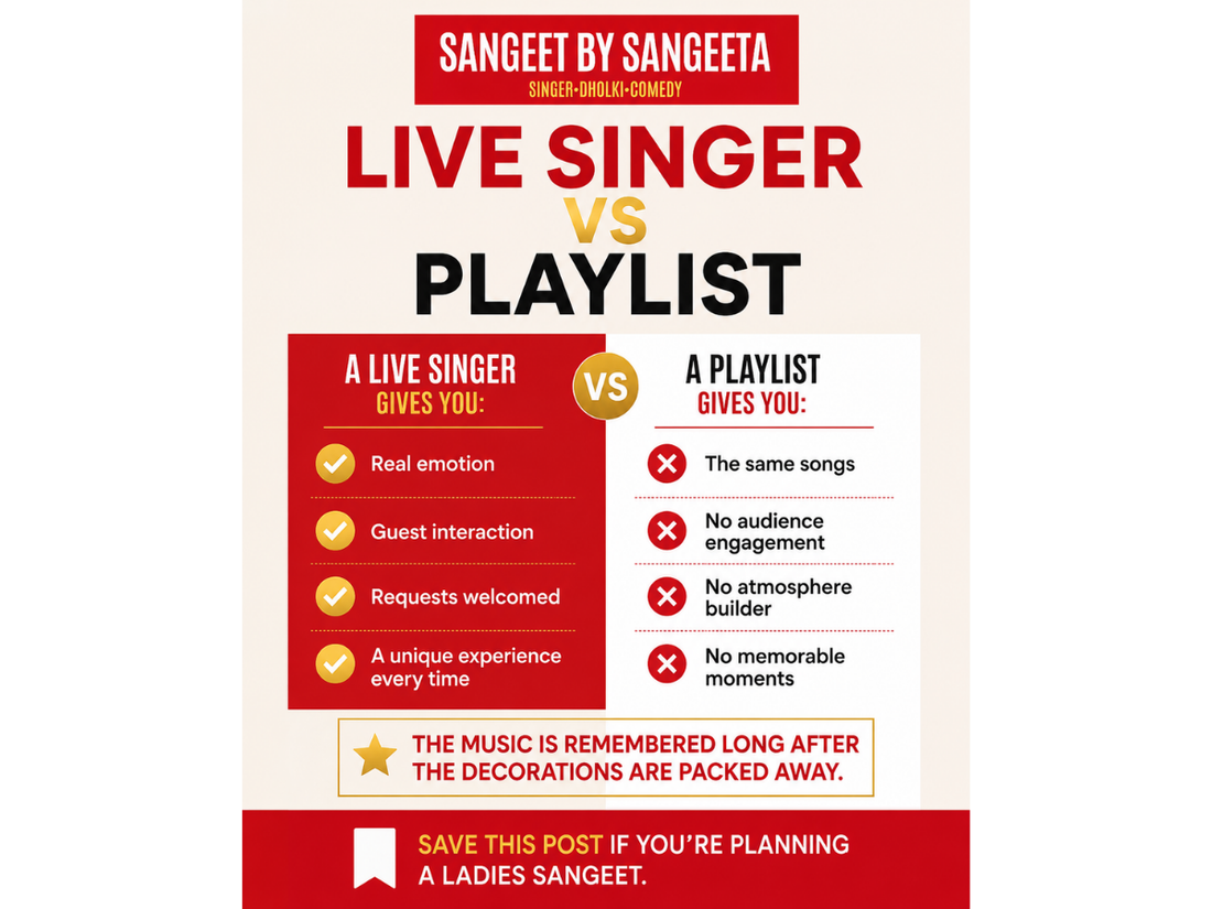 Live Singer vs Playlist: Which Is Best for Your Ladies Sangeet?