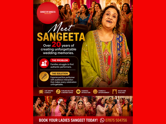 Meet Sangeeta – Bringing Traditional Ladies Sangeet Celebrations to Life Across the UK