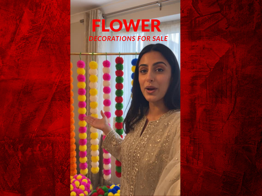 Artificial Marigold Flower Garlands for Weddings &amp; Pre-Wedding Celebrations – 5 Strings for £9.95