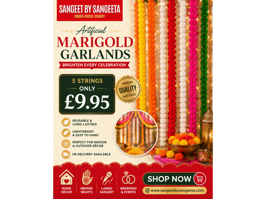 Artificial Marigold Garlands for Weddings – Beautiful Décor from Just £9.95