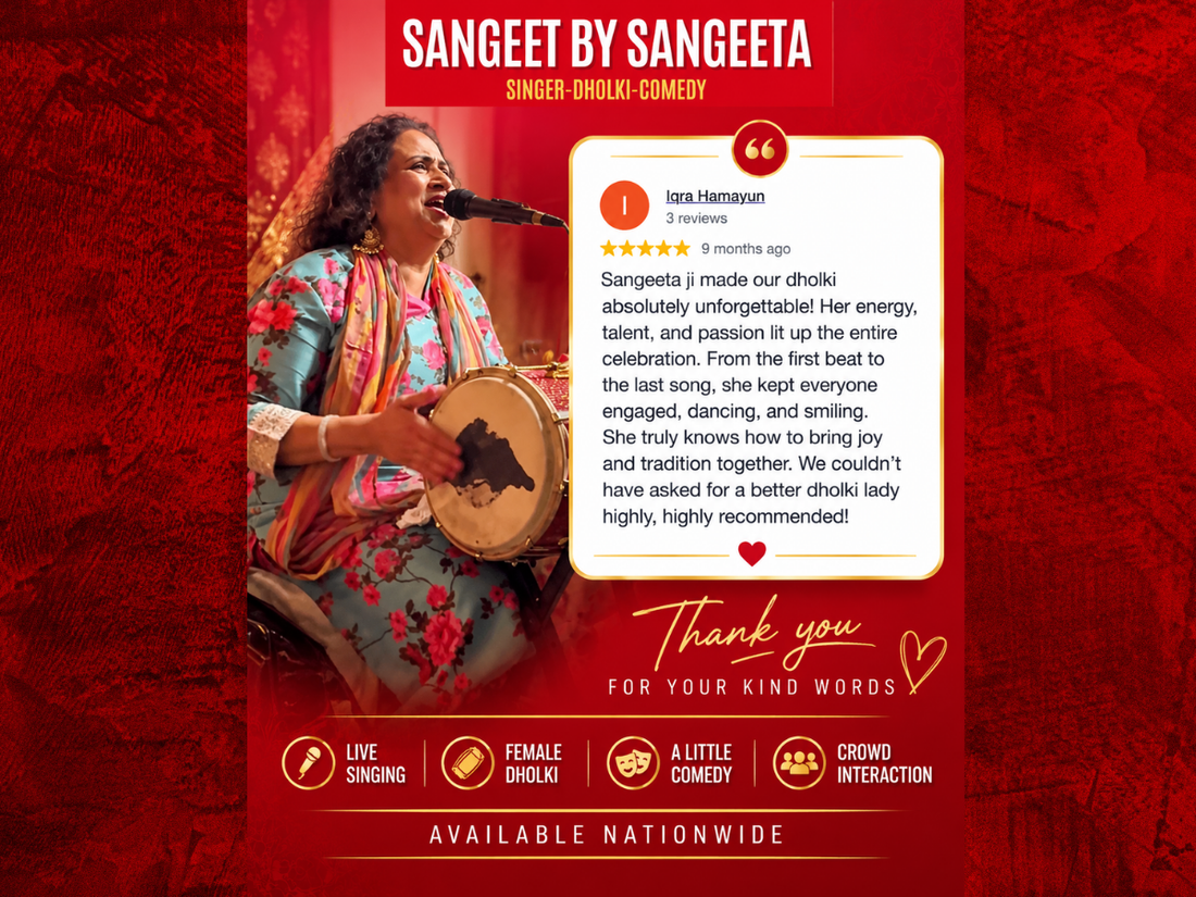 🥁 “Sangeeta Ji Made Our Dholki Absolutely Unforgettable!” ❤️