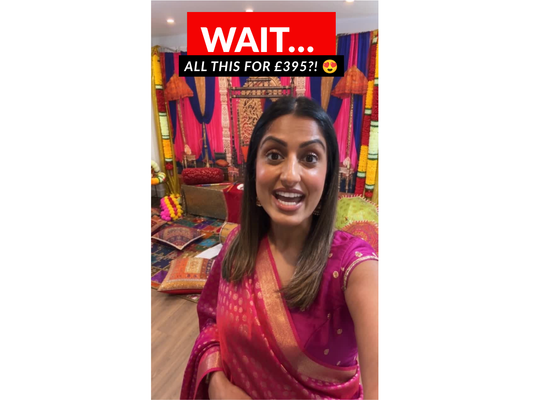 Dholki Sangeet Décor Hire for Just £395 – Available Nationwide