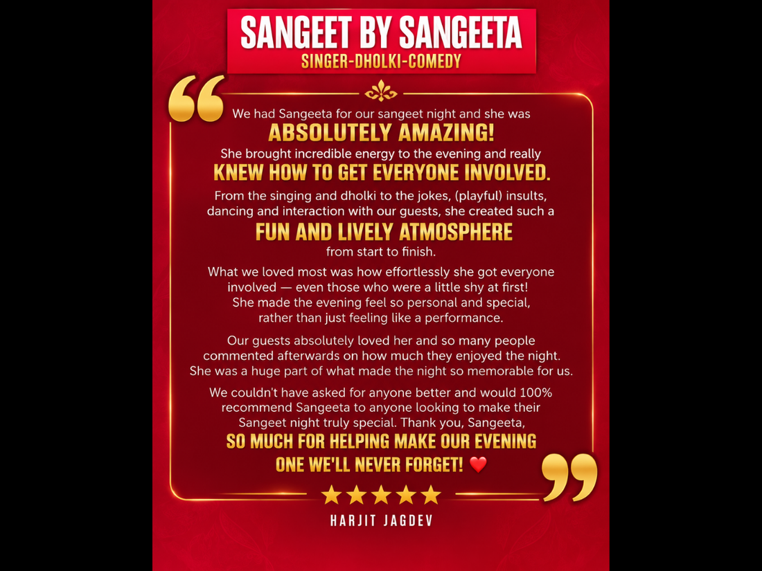 ⭐⭐⭐⭐⭐ “She Knew How to Get Everyone Involved!” – A Wonderful Sangeet By Sangeeta Review