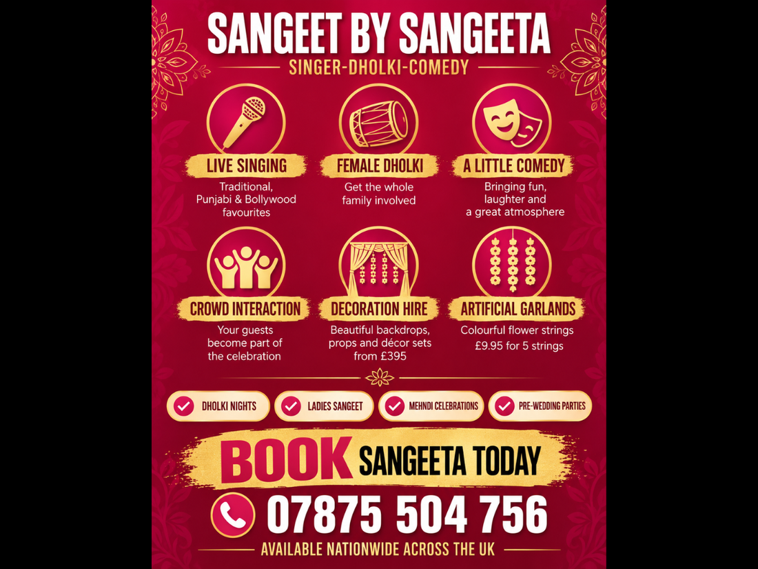 🎤🥁 Sangeet By Sangeeta – More Than Just a Singer, It’s the Complete Sangeet Experience!
