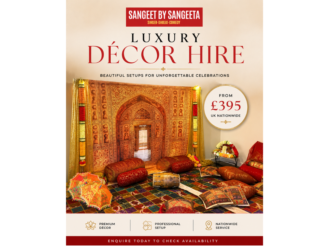 Luxury Mehndi Décor Hire from £395 | Sangeet by Sangeeta