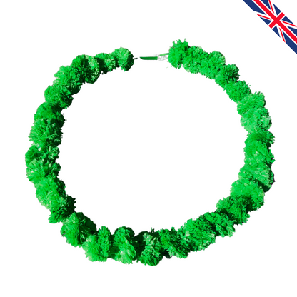 Green Artificial Marigold Flower Garlands – 5 Pack (5ft) | Indian & Pakistani Wedding, Haldi, Mehndi, Sangeet & Festival Décor