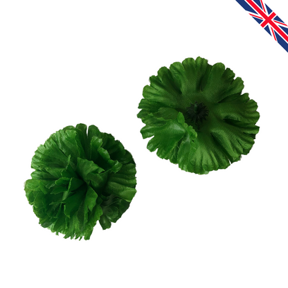Green Artificial Silk Flower Heads – 50 Pcs (9 cm)