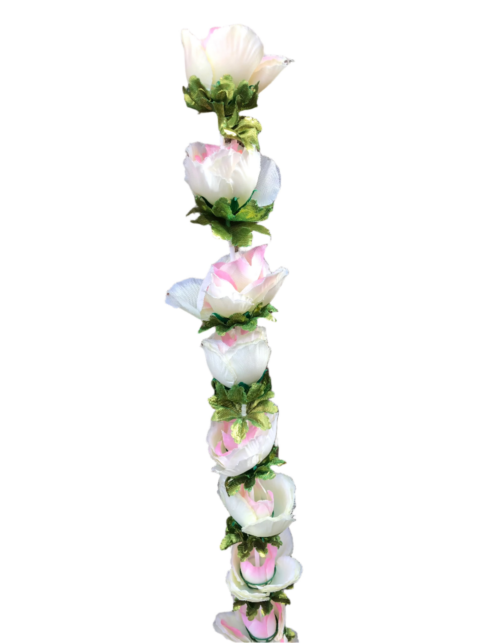 Ivory & Off-White Artificial Rose Flower Garlands R002 – 2 Pack (5ft) | Indian & Pakistani Wedding, Haldi, Mehndi, Sangeet & Festival Décor