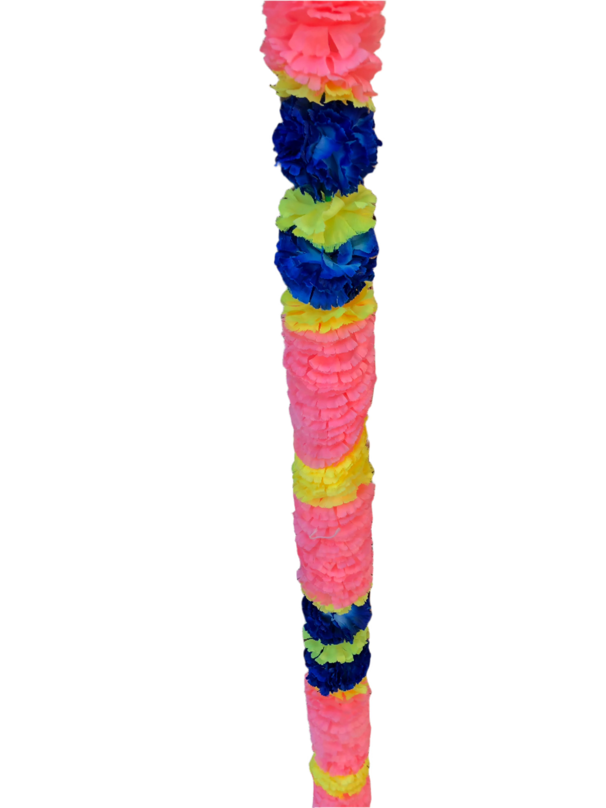 Pink & Royal Blue Fluffy Artificial Flowers Deluxe Garlands MX005 – 2 Pack (6ft) | Indian & Pakistani Wedding, Haldi, Mehndi, Sangeet & Festival Décor