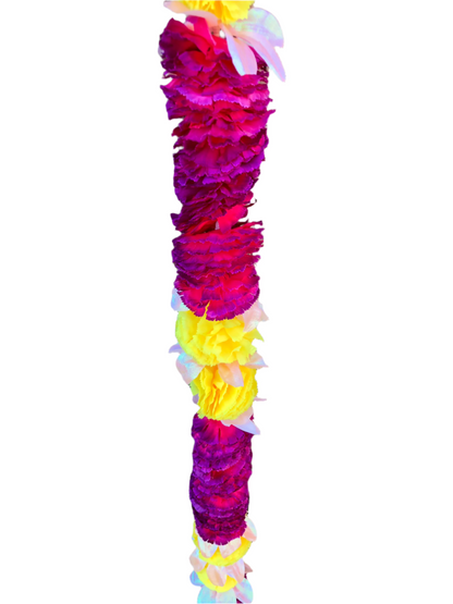 Yellow & Fuchsia Artificial Flowers Deluxe Garlands MX017 – 2 Pack (6ft) | Indian & Pakistani Wedding, Haldi, Mehndi, Sangeet & Festival Décor