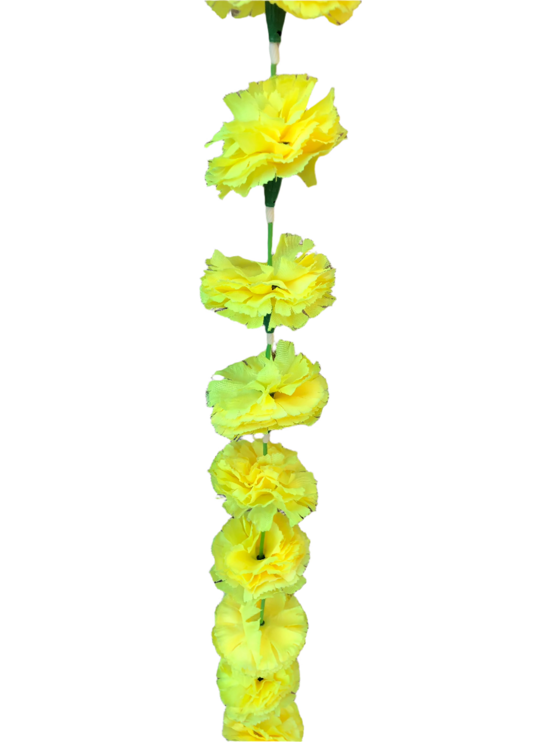 Yellow Artificial Flower Ruffled Layered Petals Garlands – 5 Pack (6ft) | Indian & Pakistani Wedding, Haldi, Mehndi, Sangeet & Festival Décor