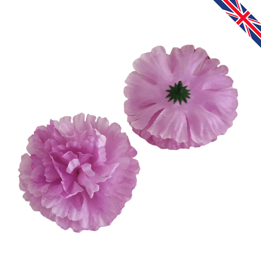 Lilac Artificial Silk Flower Heads – 50 Pcs (9 cm)