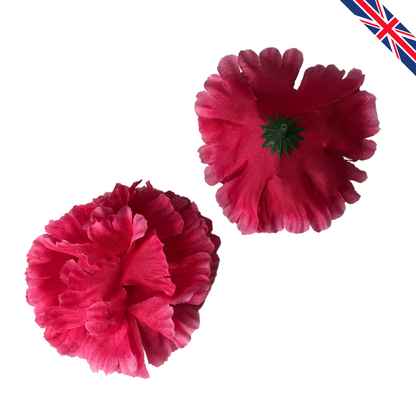 Magenta Artificial Silk Flower Heads – 50 Pcs (9 cm)