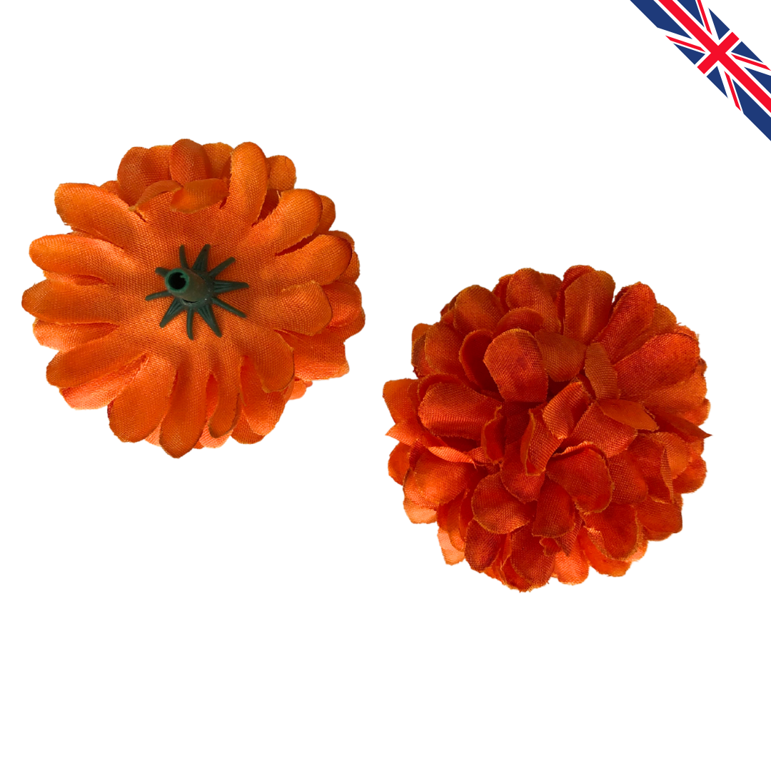 Mango Artificial Silk Carnation Flower Heads – 50 Pcs (5 cm)