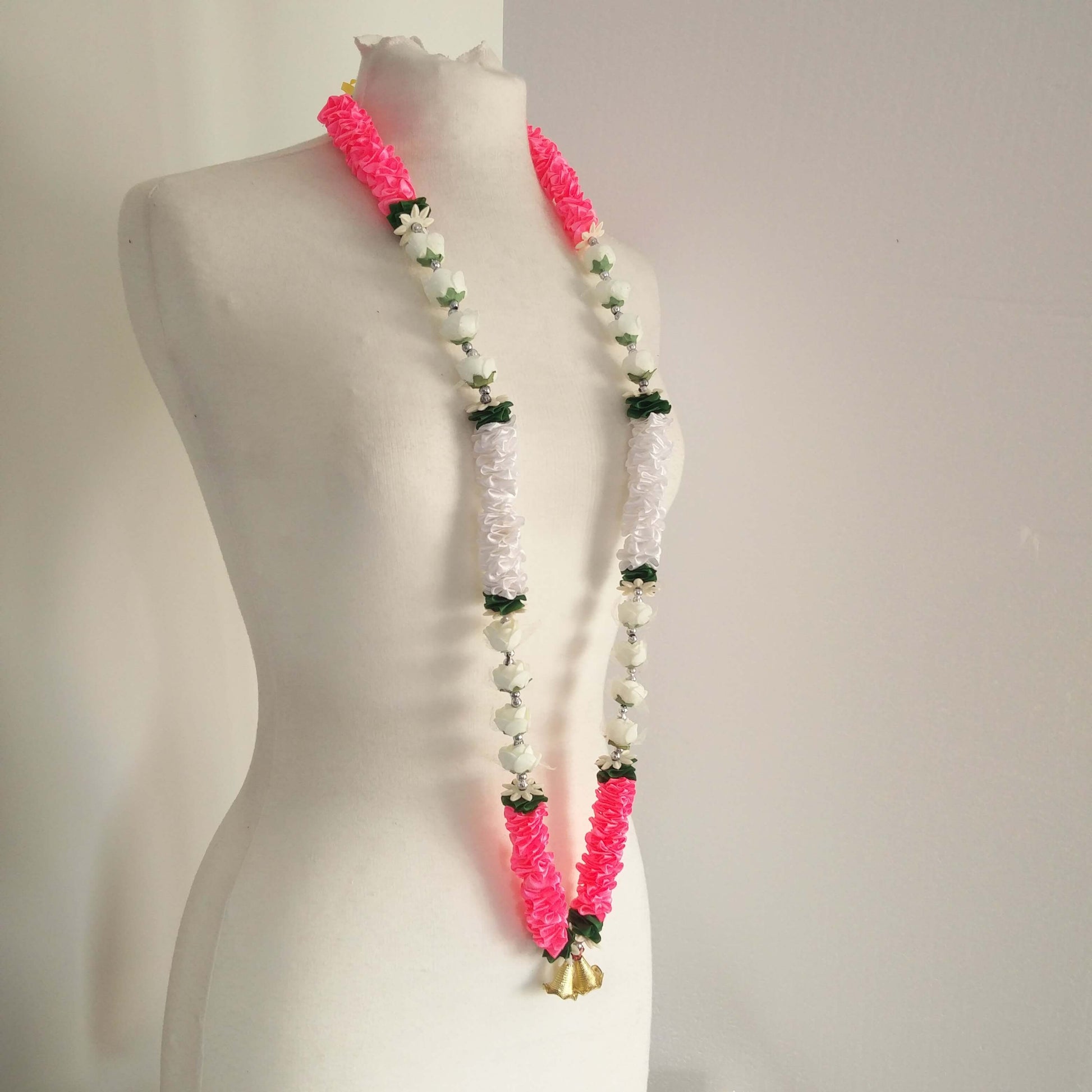 Milni Haar MH004 - Artificial Satin Ribbon Flower Neck Garland (60cm) | Indian & Pakistani Wedding Ceremony