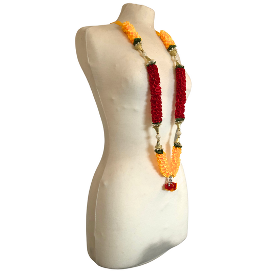 Milni Haar MH016 - Artificial Satin Ribbon Flower Neck Garland (60cm) | Indian & Pakistani Wedding Ceremony