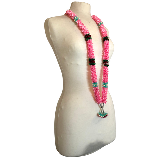 Milni Haar MH025 - Artificial Satin Ribbon Flower Neck Garland (60cm) | Indian & Pakistani Wedding Ceremony