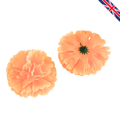 Peach Artificial Silk Flower Heads – 50 Pcs (9 cm)
