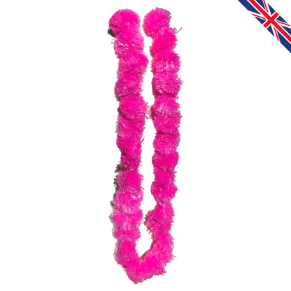 Pink Artificial Marigold Flower Garlands – 5 Pack (5ft) | Indian & Pakistani Wedding, Haldi, Mehndi, Sangeet & Festival Décor