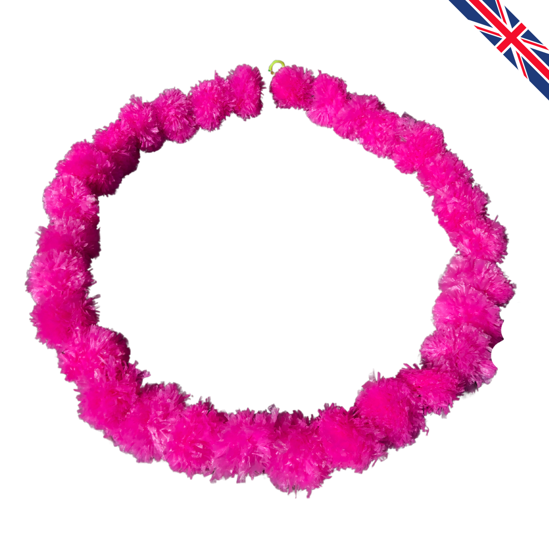 Pink Artificial Marigold Flower Garlands – 5 Pack (5ft) | Indian & Pakistani Wedding, Haldi, Mehndi, Sangeet & Festival Décor