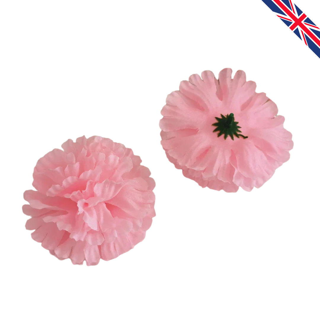 Pink Artificial Silk Flower Heads – 50 Pcs (9 cm)